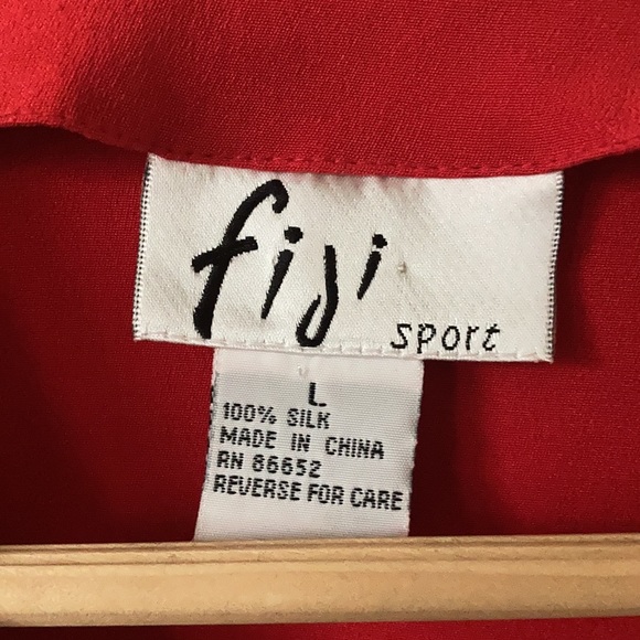 Vintage 90โs Silk Sleeveless Blouse Red Large - Picture 9 of 10